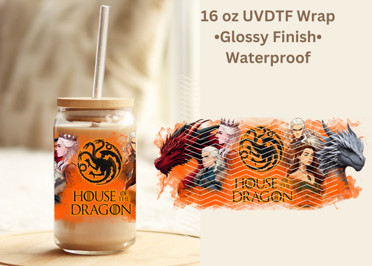 #508 House of the Dragon 16 oz UVDTF wrap