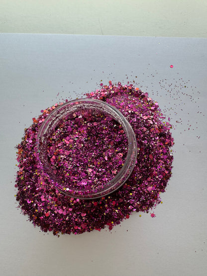 Fuchsia Glitter 2oz Jar