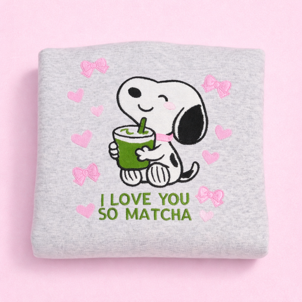 Love you matcha SWS~ Embroidered Crewneck
