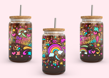 #1040 Mug of Motivation 16oz UVDTF Wrap