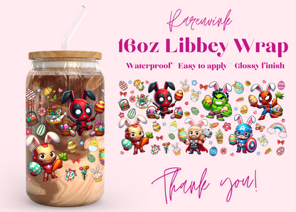 #1022 Easter Avengers 16oz UVDTF Wrap