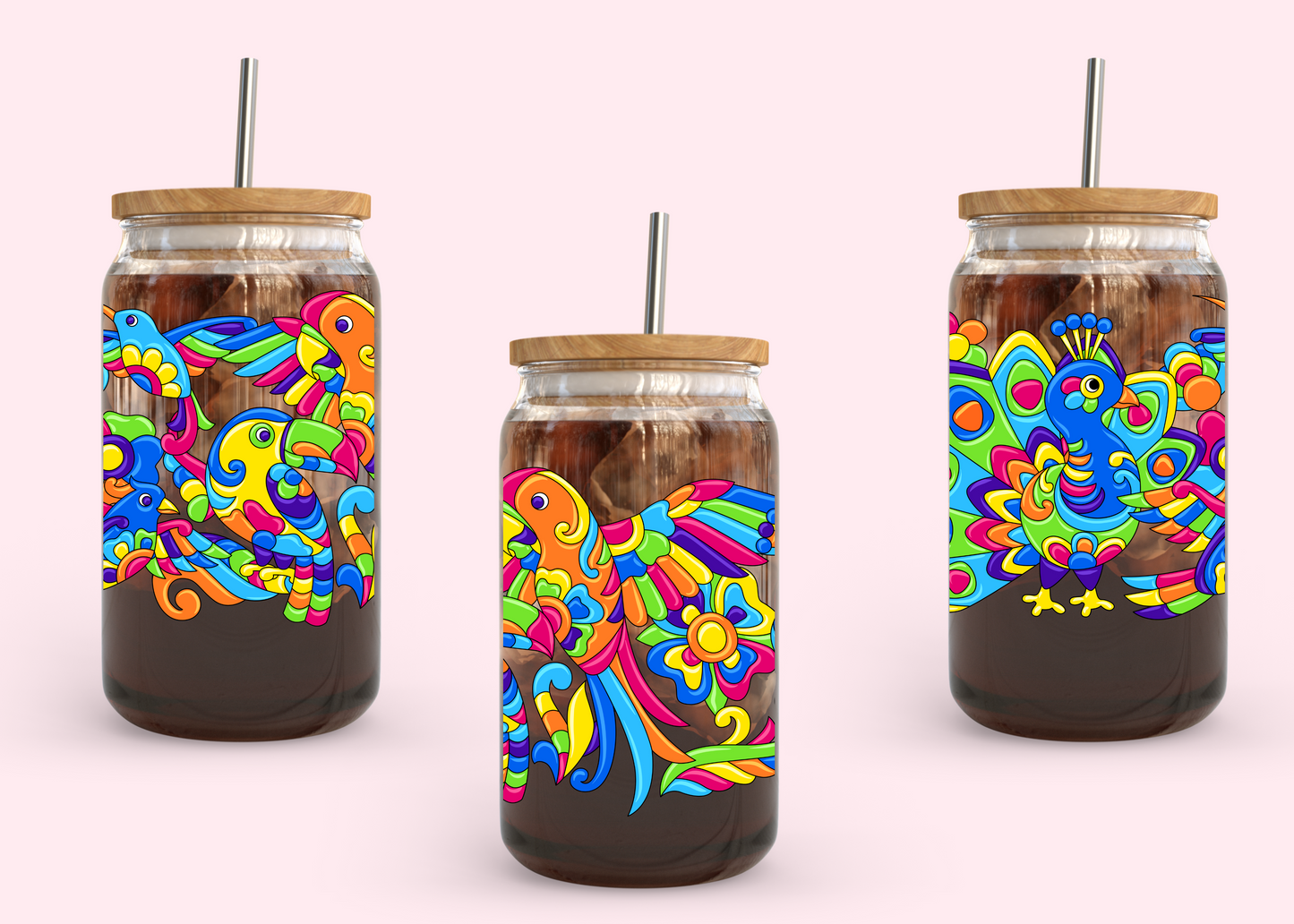 #1075 Mexican Bird 16oz UVDTF Wrap