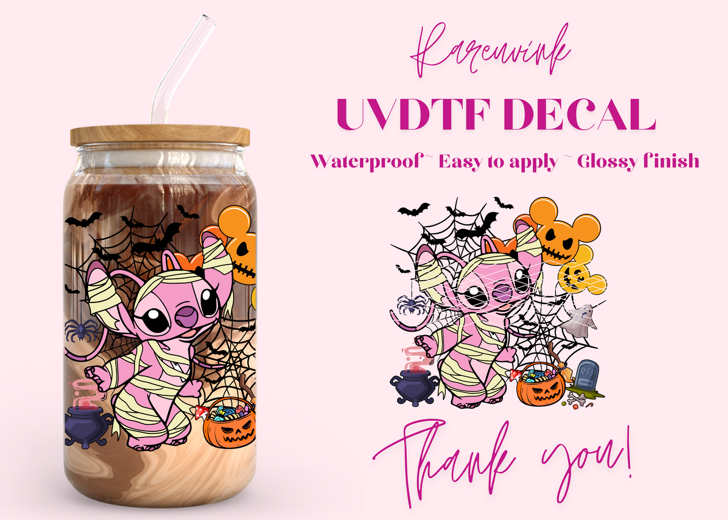 #1145 Angel Halloween UVDTF Decal