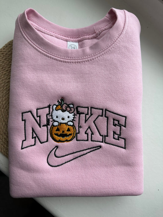 Hello Kitty Pumpkin Embroidered NKE Sweatshirt