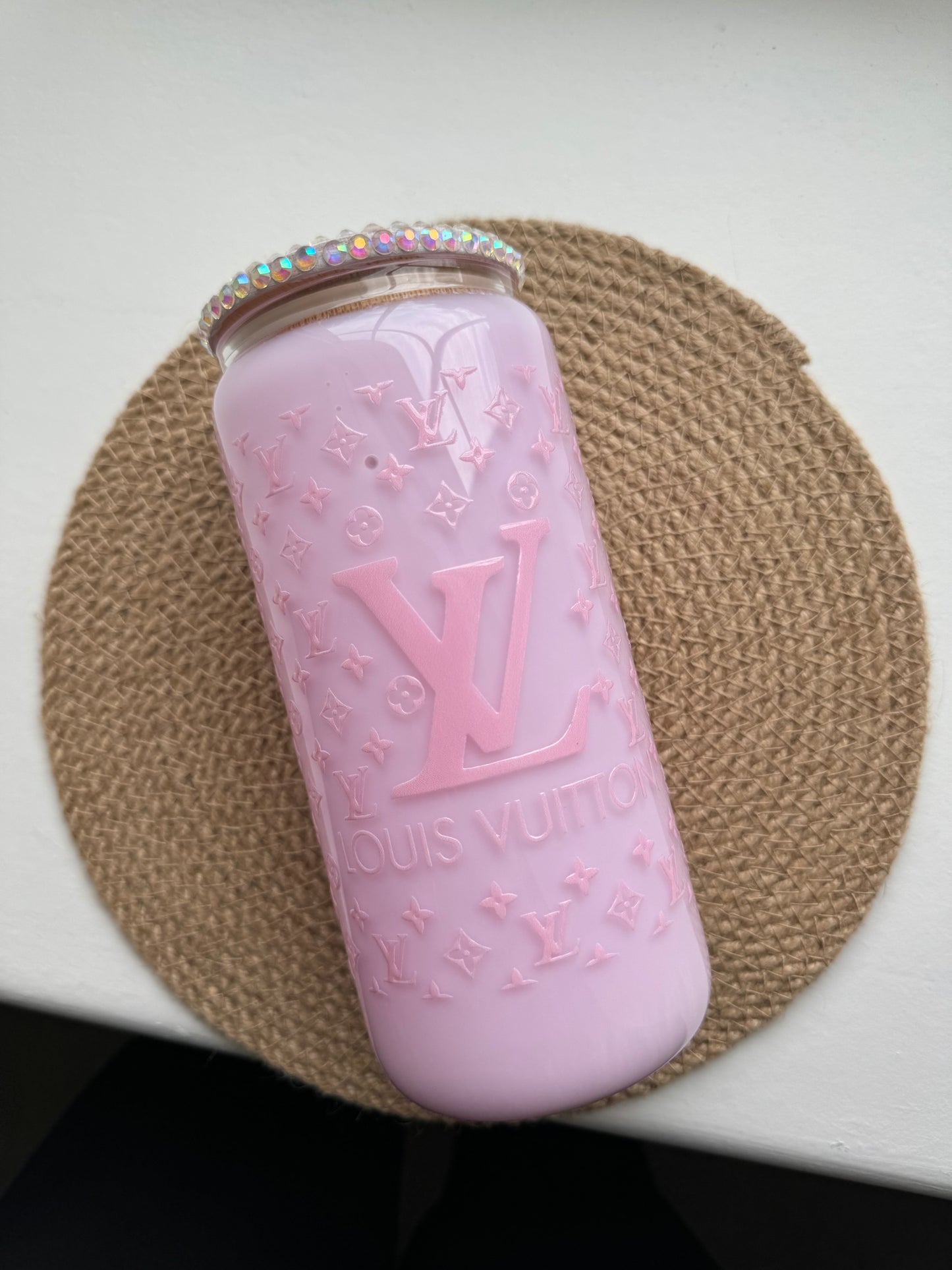 LV pink Snow Globe 16oz Cup