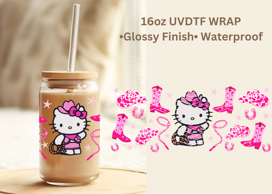 #553 HK Cowgirl 16oz UVDTF Wrap