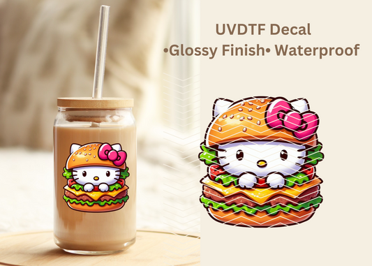 #685 Hello Kitty Burger UVDTF Decal