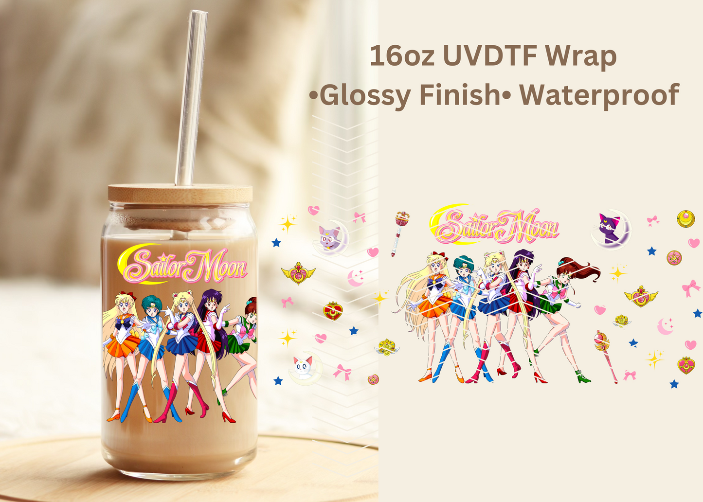 #618 Sailor Moon 16oz UVDTF Wrap