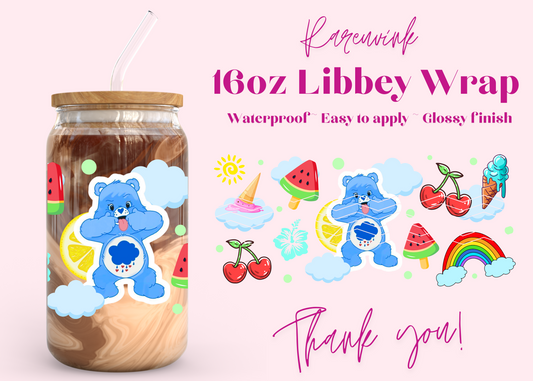 #1079 Carebears 16oz UVDTF Wrap