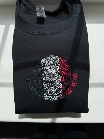 Mexican Flag Embroidered Sweatshirt