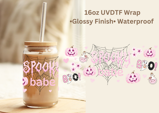 #671 Spooky Babe Exclusive 16oz Uvdtf wrap