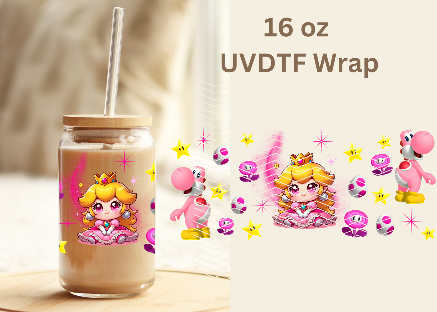 #413 Peaches Peaches Exclusive UVDTF 16 oz Wrap