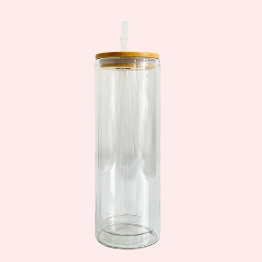 25oz Snowglobe Glass Can Tumbler