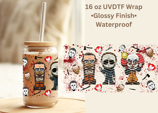 #530 Halloween 3 Men 16 oz UVDTF wrap