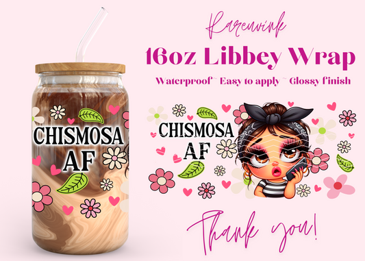 #1047 Chismosa Af 16oz UVDTF Wrap