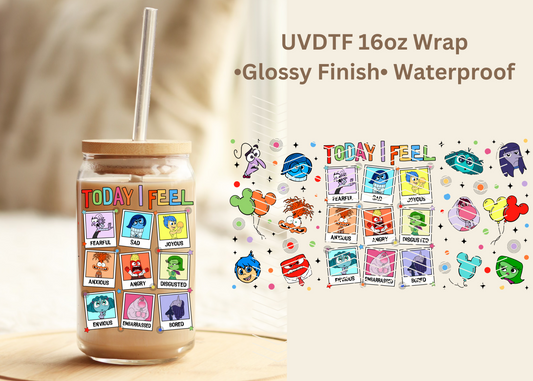 #583 Inside out 16 oz UVDTF Wrap