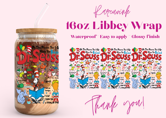 #1203 Dr Seuss 16oz UVDTF Wrap