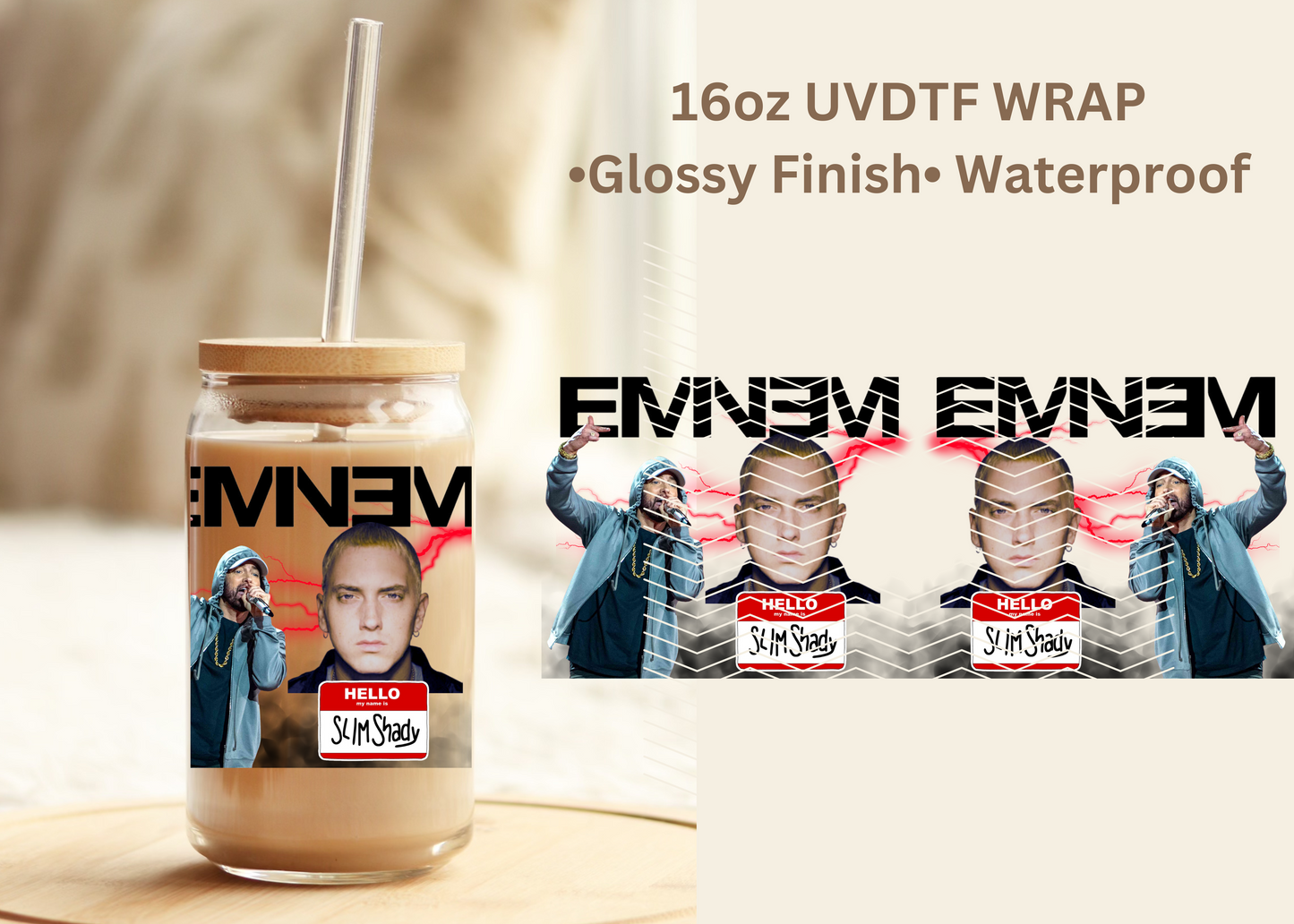 #560 Eminem 16oz UVDTF Wrap