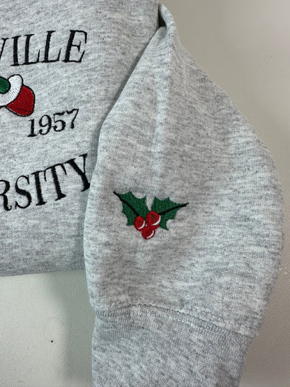 Whoville University Embroidered Sweatshirt FREE CUP INCLUDED