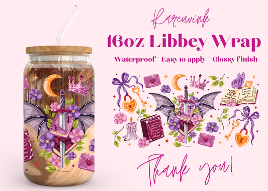 #1190 Book Velaris 16oz UVDTF Wrap