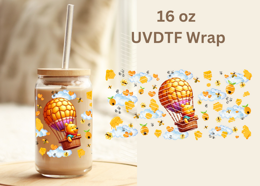 #382 Winnie Air Balloon UVDTF 16 oz Wrap