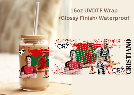 #605 Ronaldo Cristiano Exclusive 16 oz UVDTF Wrap