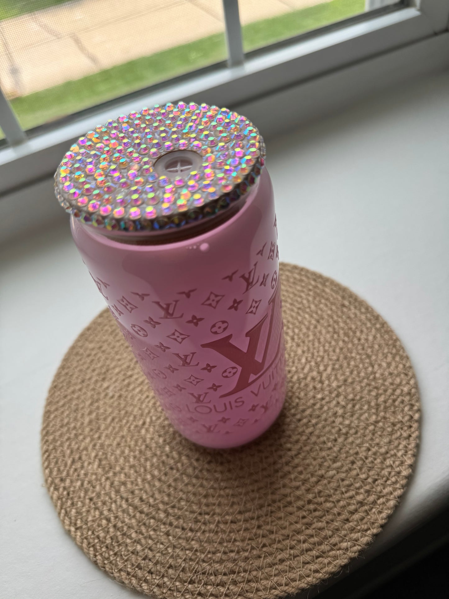 LV pink Snow Globe 16oz Cup