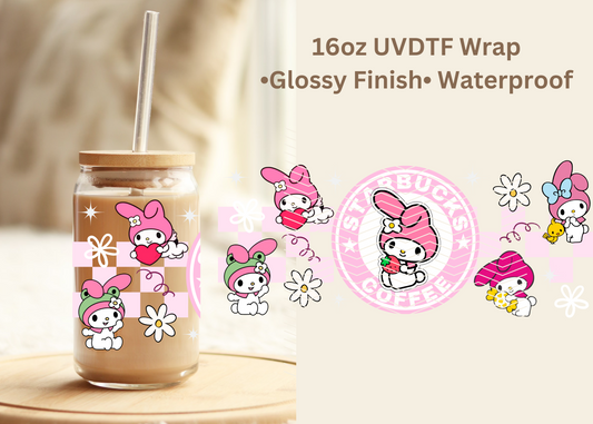 #700 My Melody Starbux 16oz UVDTF Wrap