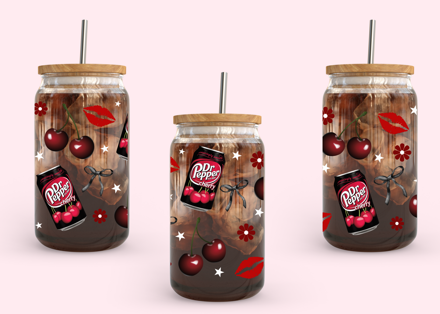#1060 Dr Pepper Cherry 16oz UVDTF Wrap