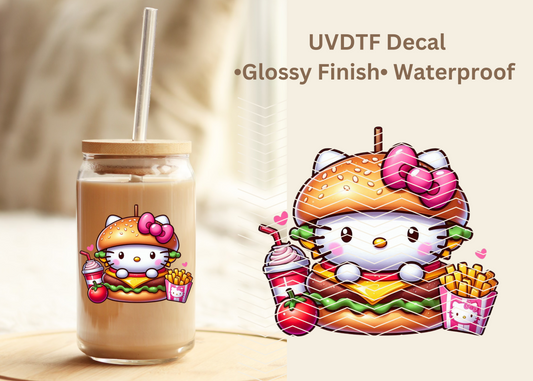 #684 Hk Burger Milkshake UVDTF Decal