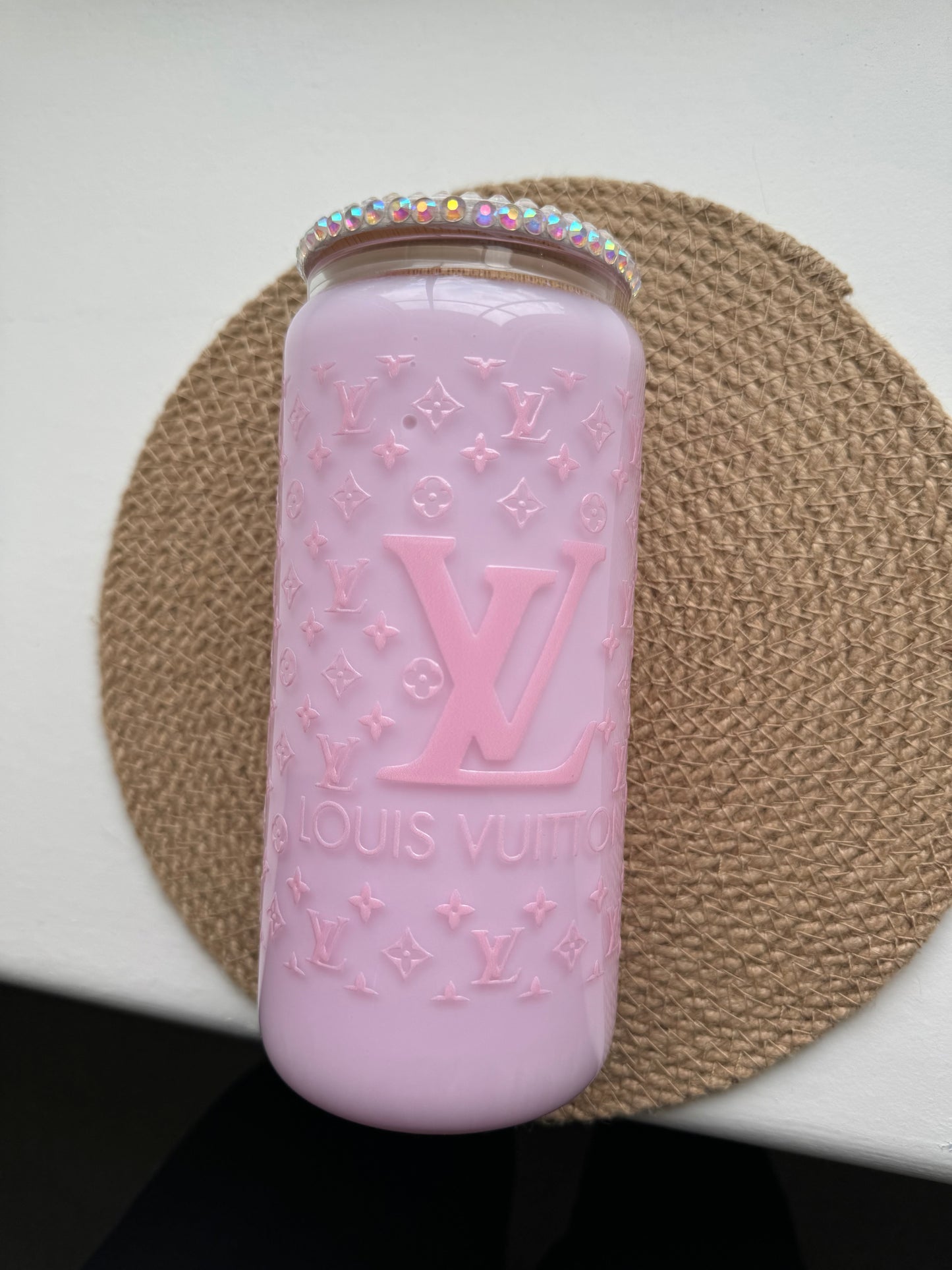 LV pink Snow Globe 16oz Cup