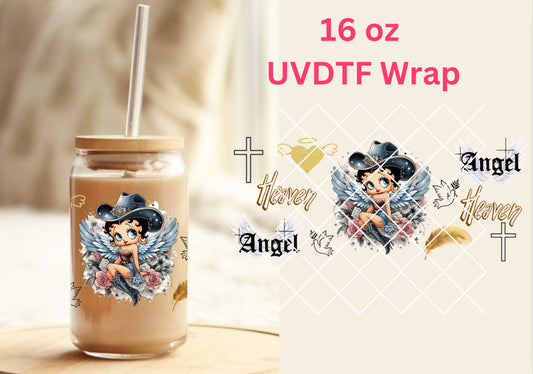 #323 Betty Boop Angel Exclusive UVDTF 16 oz Wrap