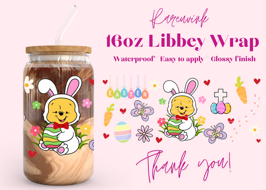 #943 Easter Winnie 16oz UVDTF Wrap
