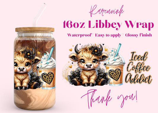 #1008 Iced Coffee 16oz UVDTF Wrap