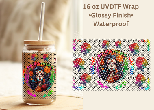 #505 La Catrina 16 oz UVDTF wrap