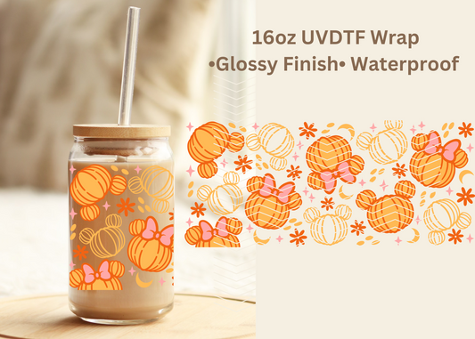 #648 Orange Pumpkin 16oz UVDTF Wrap