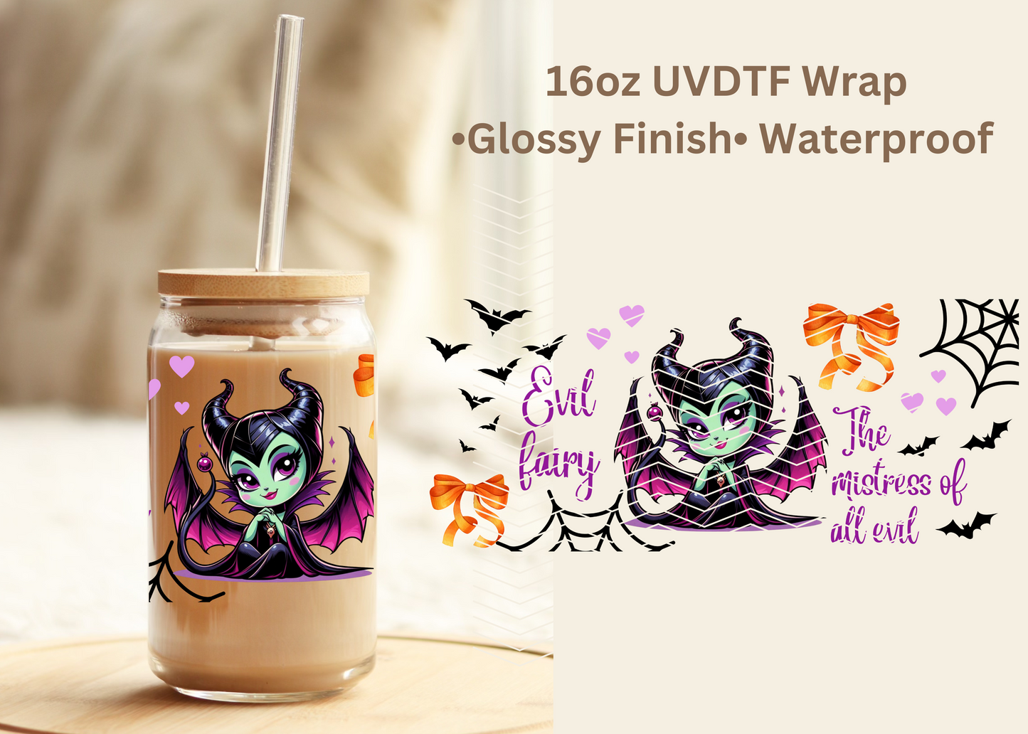 #661 Maleficent Exclusive 16oz Uvdtf wrap