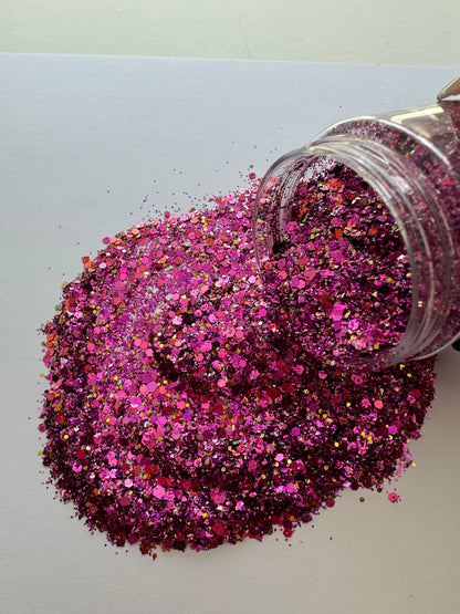 Fuchsia Glitter 2oz Jar