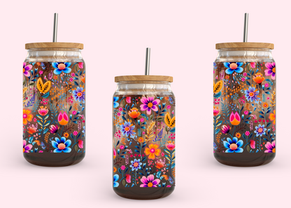 #1099 Floral Print 16oz UVDTF Wrap