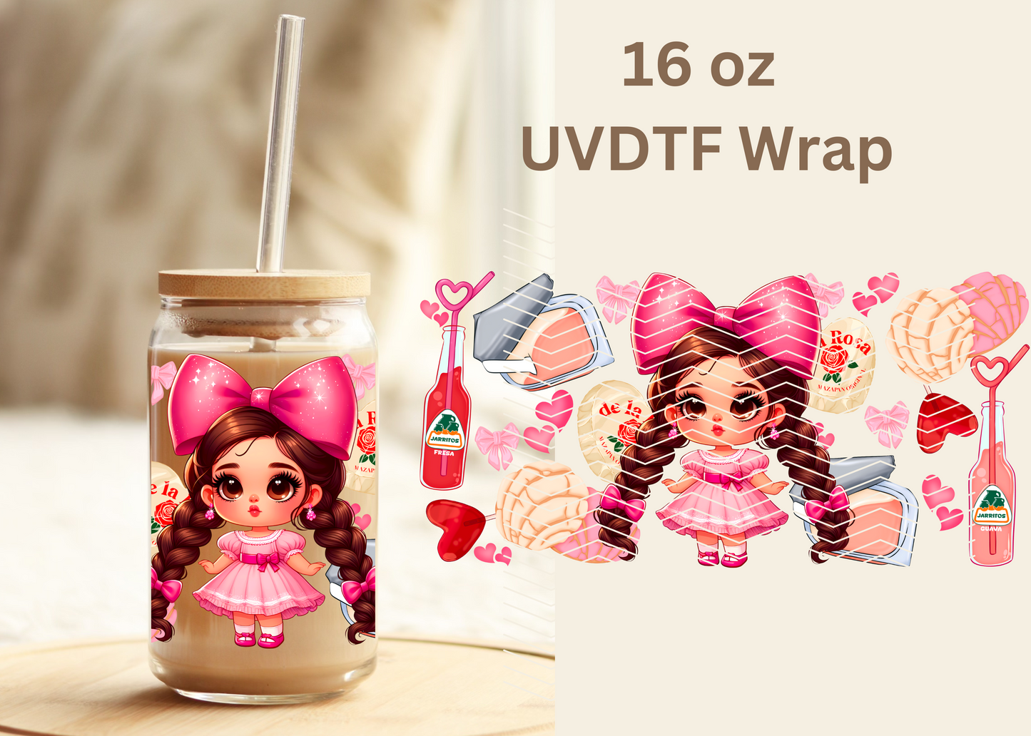 #496 Spanish Doll UVDTF 16 oz Wrap