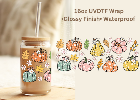 #669 Cute Pumpkins Exclusive 16oz Uvdtf wrap