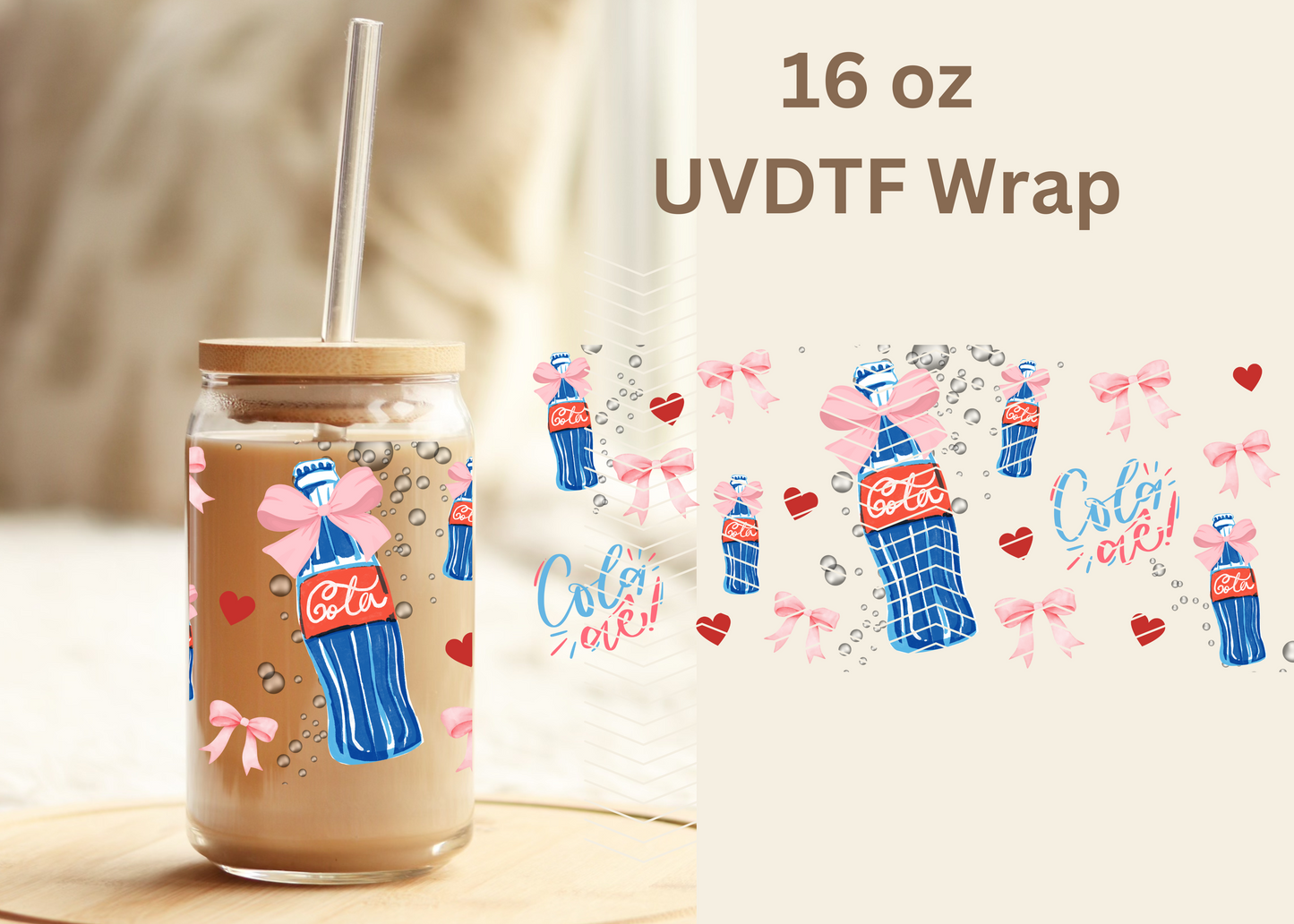 #441 Coco Cola Coquette UVDTF 16 oz Wrap