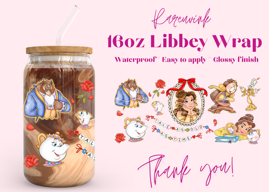 1252 Belle Princess 16oz UVDTF Wrap