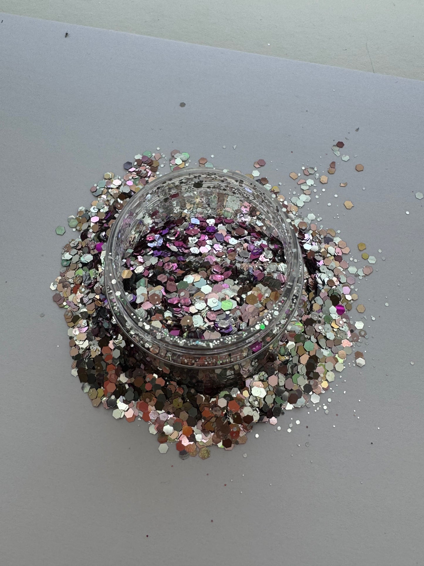 Silver Purple Holographic Glitter 2oz Jar