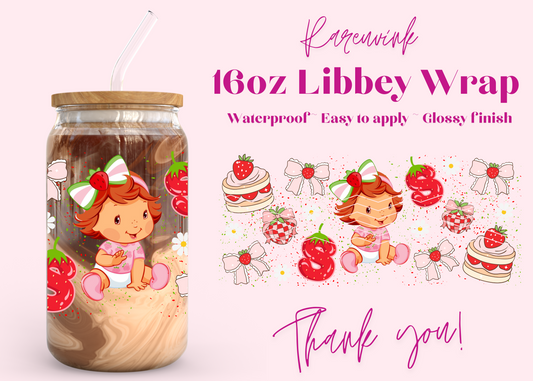 #1074 Strawberry Baby 16oz UVDTF Wrap