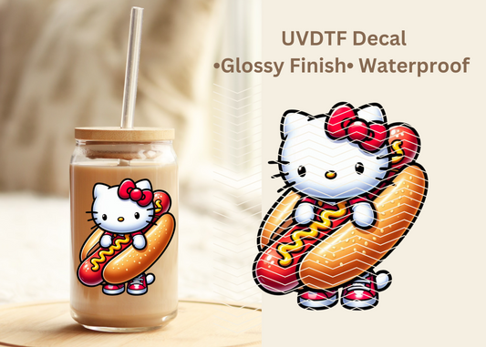 #683 Hk Hotdog 3 UVDTF Decal