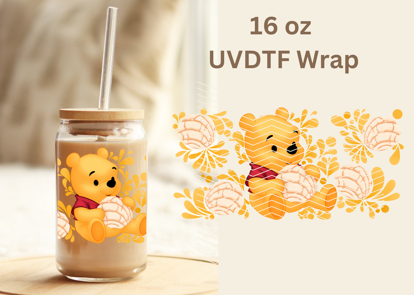 #380 Winnie Concha UVDTF 16 oz Wrap