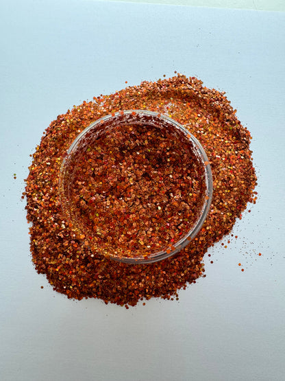 Burnt Orange Glitter 2oz Jar