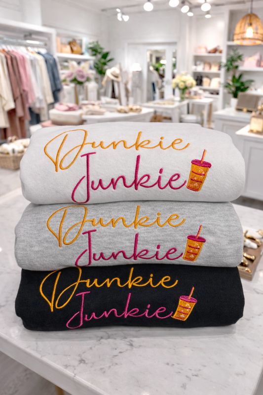 Dunkie Junkie Embroidered Sweatshirt