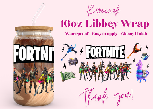 #1130 Fortnite 16oz UVDTF Wrap